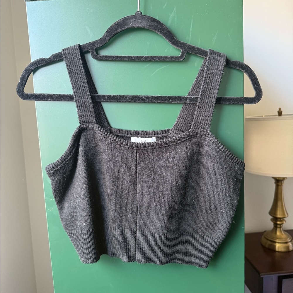 BP Black Knit Crop Tank Top